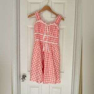 & Merci Pink and White Gingham Dress $60 New with Tag